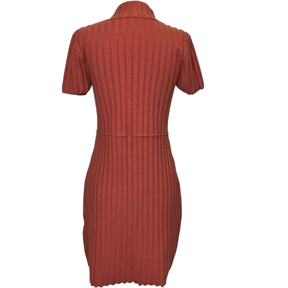 NWT Free People Lottie Knit Ribbed Mini Dress in Coral Size S/P - Picture 6 of 16